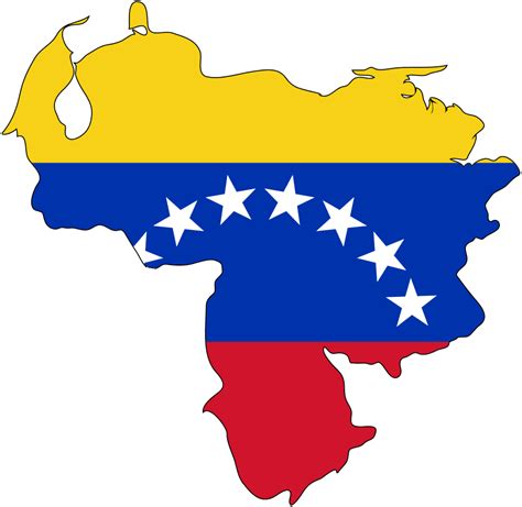 venezuela flag map
